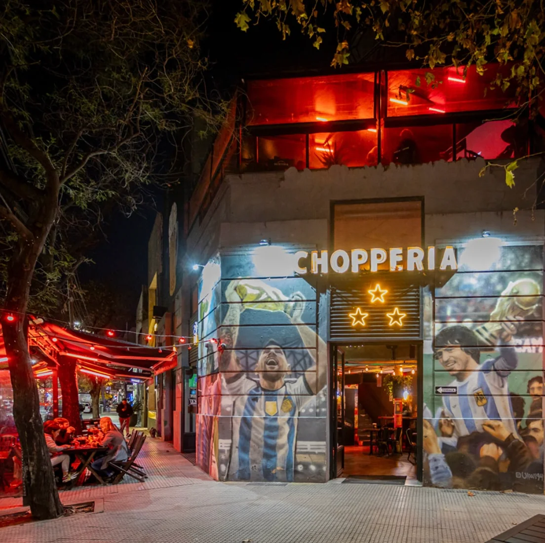 Fachada de La Choppería de Palermo en El Salvador 4804